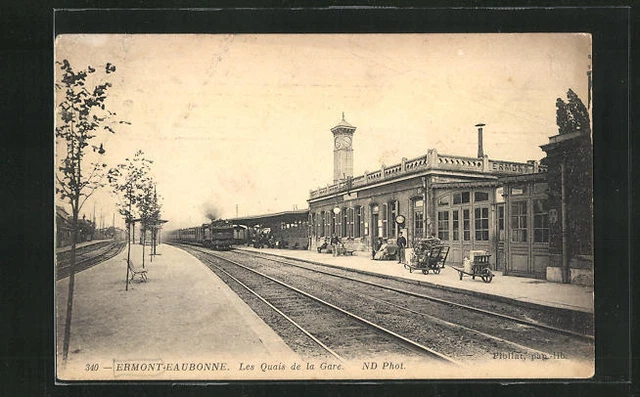 CPA Ermont-Eaubonne, Les Quais de la Gare 1913