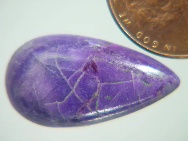 Butw Véritable Africain Sugilite 8.6 CT Poire Cabochon Lapidaire Gemme 0029P