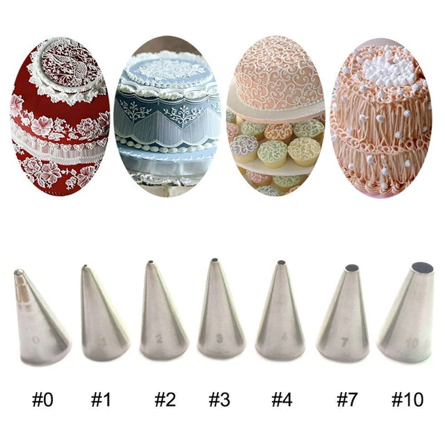 PME Set Per Decorare Cupcake: 5 Bocchette In Acciaio Inox + 10 Sac à Poche Monouso