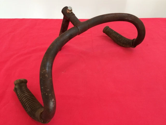 Guidon Vélo Course Ancien Peugeot Avec Potence Laiton - Années 1930 - Diamètre 22 Mm - Occasion