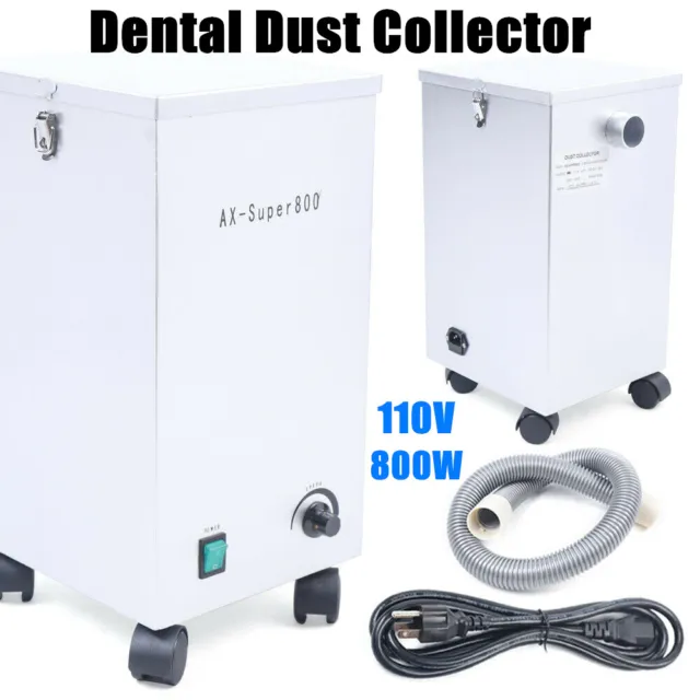 110V Dental Dust Collector Vacuum Cleaner Extractor Dust Removal Machine 800W
