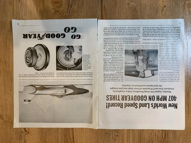Magazine Ad* - 1963 - Goodyear Tires - Spirit of America  - (two-pages)