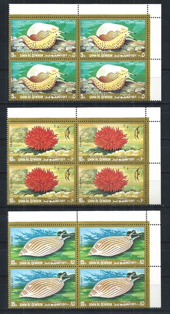 Umm Al Qiwain 1972 Bloc de 4 coins Minr : 682 - 689 créatures de la vie de...