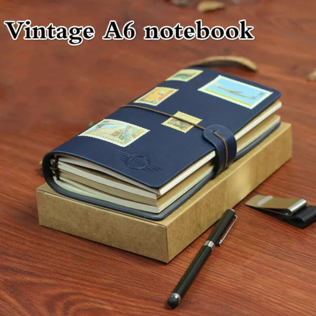 A6 Notizbuch Tagebuch Notizblock Vintage Schreibwaren Büro Schule Angebot 2