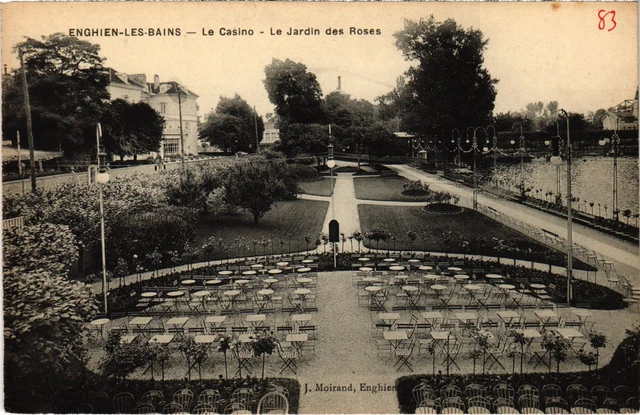 CPA Enghien les Bains Le Casino, Le Jardin des Roses FRANCE (1308208)