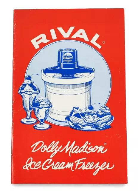 VINTAGE DOLLY MADISON Ice Cream Freezer Rival Instruction Manual Model ...
