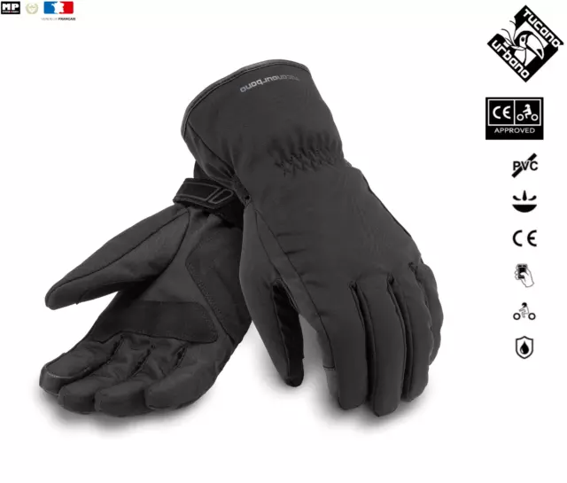 Gants moto Hiver Homme Tucano Urbano  PASSWORD 3G noir homologué