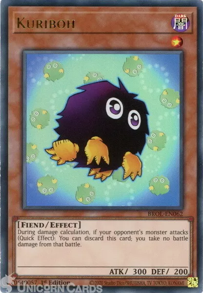 BROL-EN062 Kuriboh Ultra Rare 1st Edition Mint YuGiOh Card