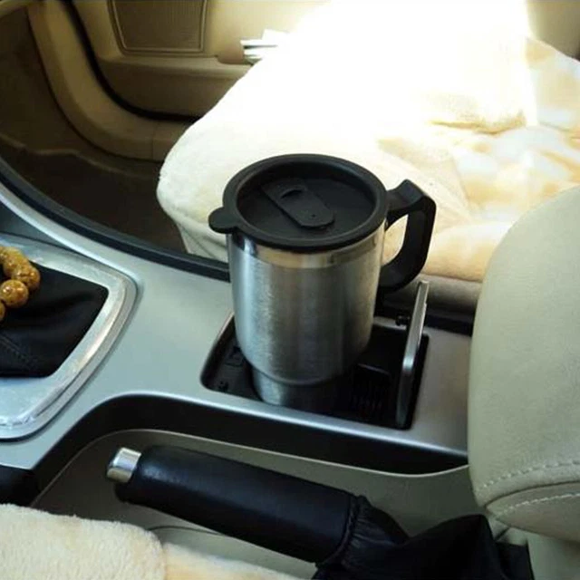 Coffee Heated Mug 450Ml Travel Car Based Heating Stainless Steel Cup Kettle 12V 11