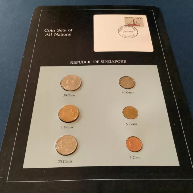 Singapore - Franklin Mint Coin Sets of All Nations - 6 Coin Type  Set 1986-8