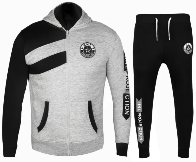 Boys Tracksuit Jogging Bottoms Hoodie Joggers Sweat Suit Sportswear School PE 3