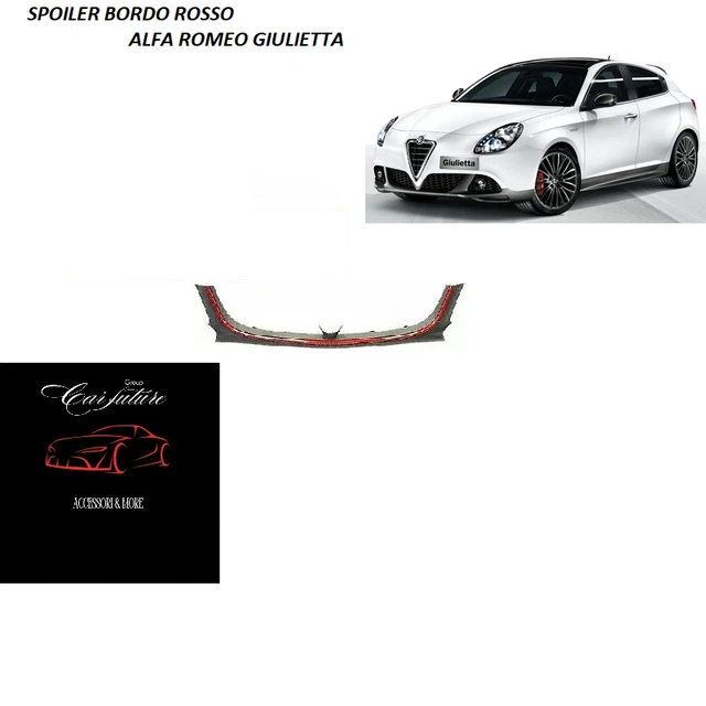 Spoiler Anteriore Alfa Romeo Giulietta Con Bordo Rosso - Paraurti Dam Sportivo - Foto 7