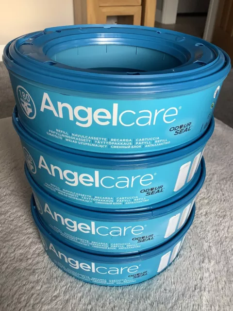 4 x Angel Care Nappy Bin Refills with Odour Seal **NEW***