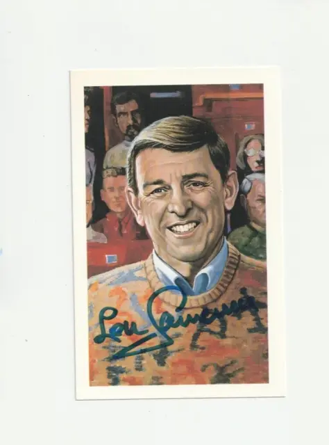 Lou Carnesecca Autographed Post Card Ron Lewis Basketball HOF H528
