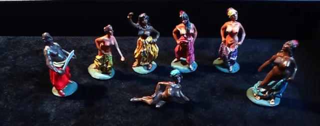 Curiosa - Personnages de Harem : suite de 7 figurines en plomb/étain