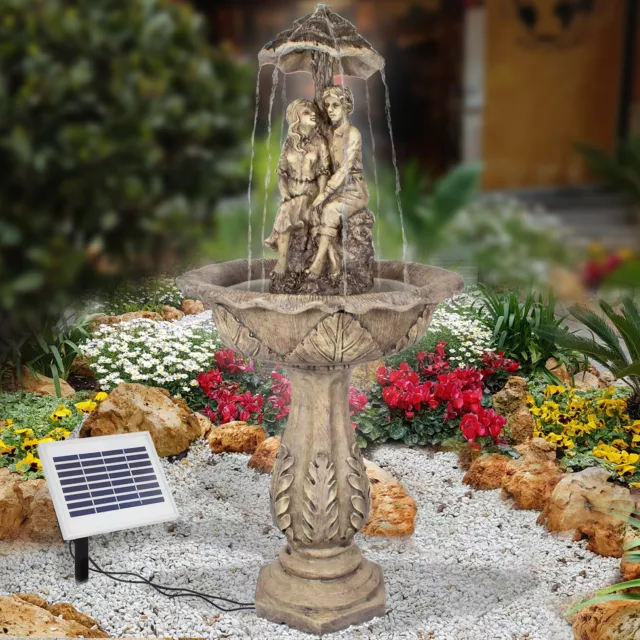 Solar Brunnen Springbrunnen Garten Brunnen Zier Solar Wasserspiel Teichpumpe