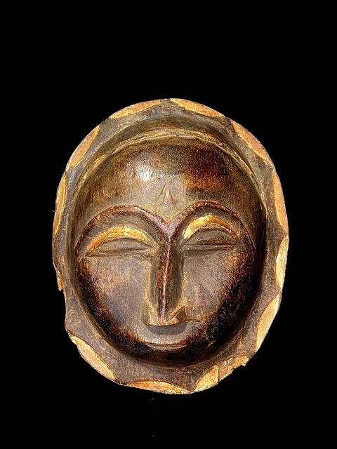 Tribal African Sun Mask Sculpture Mid Century Vintage Mcm Baule -6480