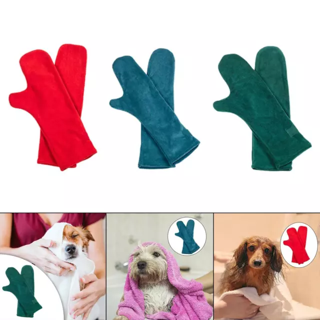 2 pièces serviette de séchage Pet Mitt super absorbant matériau réconfortant séchage rapide