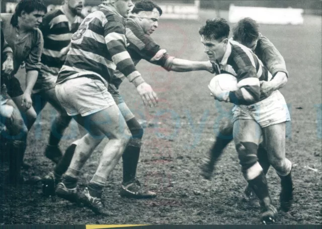 1990s Scarborough RU Rugby union v Guisborough 2/2/1991 Press photo 8.5x5.8"