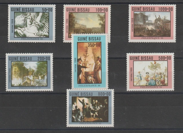 1989 Guine' Bissau Phifrance '89 - 7 Val Mnh Mf120081