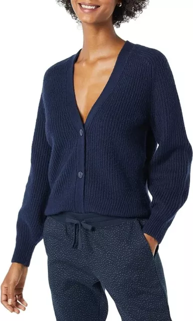 Women's Cardigan Button Up Amazon Ladies Soft Touch Amazon Top 'XS' Navy 3