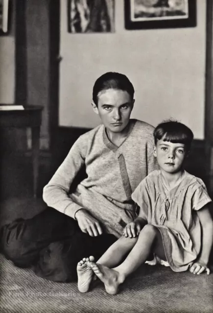 1926 Vintage AUGUST SANDER German Mother And Daughter Photo Gravure Art 12x16