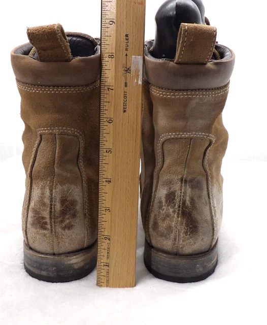 ALL SAINTS JACKS Place Brown Suede Distressed leather Men’s Boots Sz EU