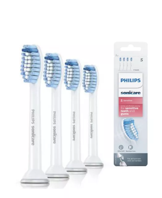 Philips Sonicare Original S Sensitive Standard-Schallzahnbürstenköpfe - 4er