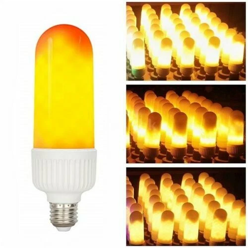 Luminea Luce A Fiamma LED: Set Di 2 Lampadine LED Con Effetto Fiamma, 3 Modalit&agrave; Di Illuminazione, E14, 2 W, (lampada Tremolante