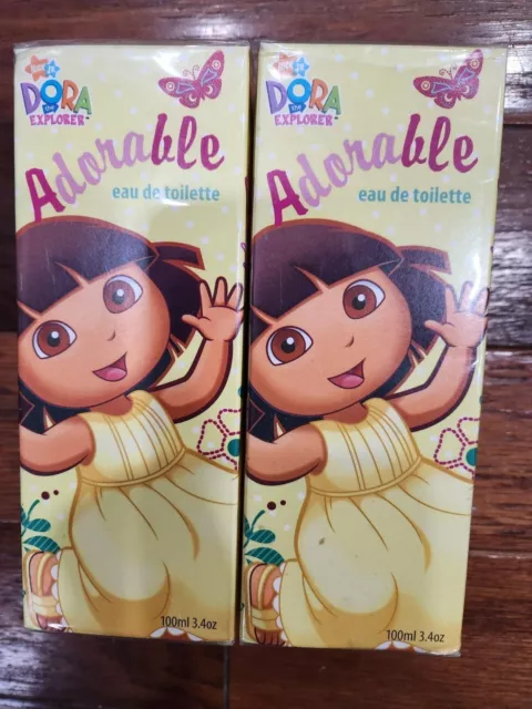 Paquete De 2 Dora The Explorer Eau Toilette 3,4 Oz Cada Uno Para Niñas Hecho En Ee. Uu. Sellado Raro