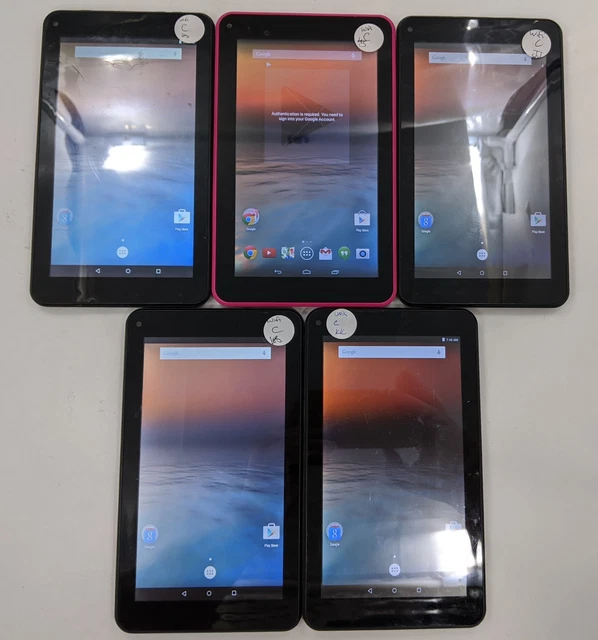 Assorted Emerson Tablets 8GB Fair Condition WiFi Only Lot of 5