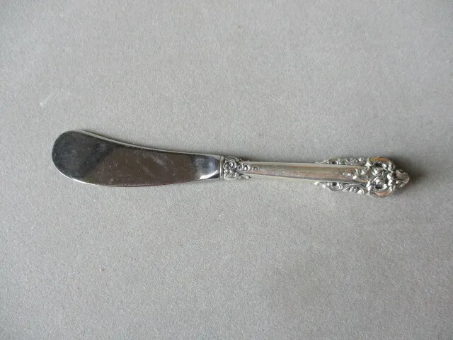 Grande Baroque by Wallace Sterling Butter Spreader  Paddle Blade Sterling Handle