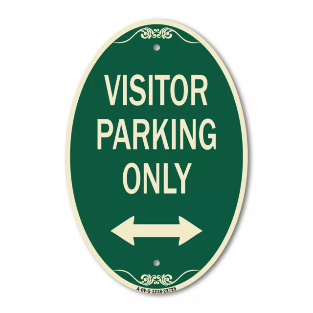 Visitor Parking Sign Visitor Parking Only (With Bidirectional Arrow) 12" x 18"