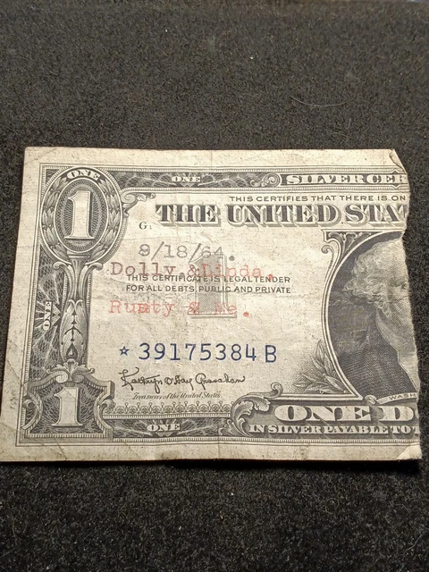 $1 SILVER CERTIFICATE *⭐️STAR NOTE⭐️* (VERY RARE) Dolly Parton Linda Ronstadt