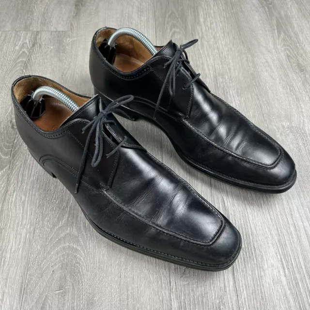 Magnanni Pardo Derby Men’s Size 10.5 Black Leather Italian Lace Up Dress Shoes