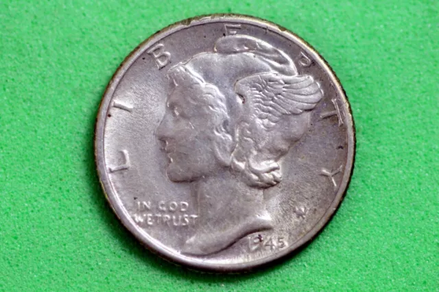 ESTATE FIND 1945 D Mercury Dime #M4761