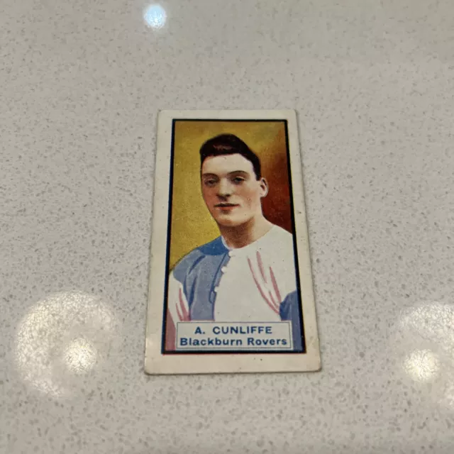 DC Thomson - 'Footballers & Motor Cars' (1930) - A. Cunliffe (Blackburn)