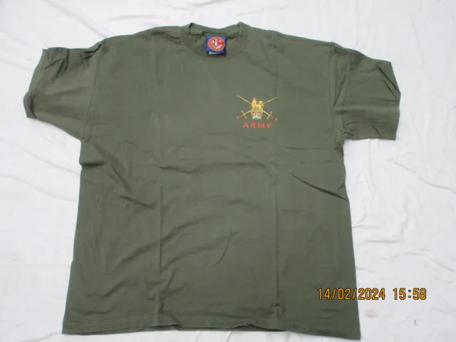 T-Shirt:  British Army Emblem  , oliv, Gr.  XL
