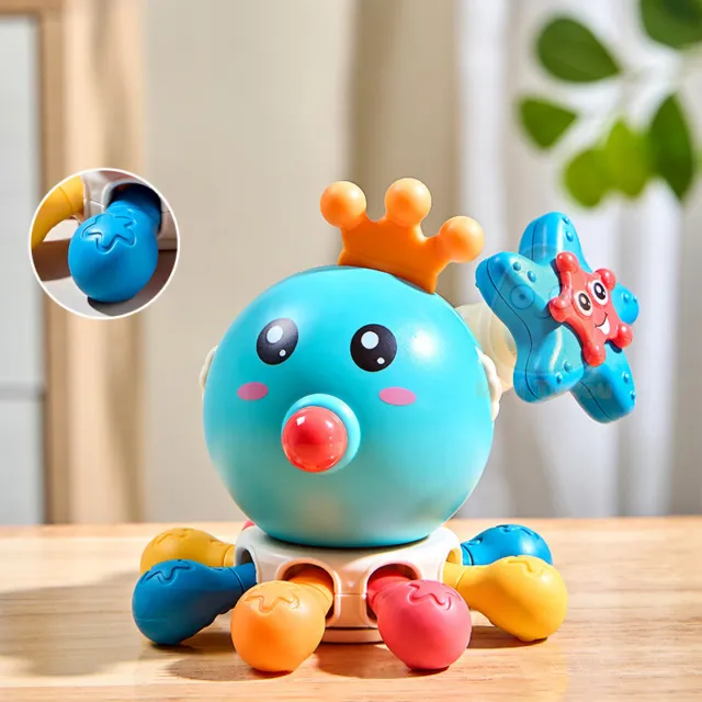 Baby Crawling Learning Toys 6 to 12 Months Interactive Octopus Clockwork Toy