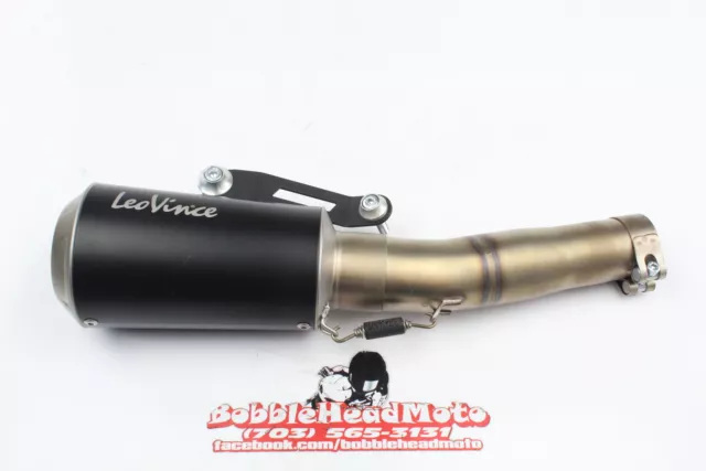Leo Vince 15203b LV-10 Slip-On - Stainless Tailpipe/Black Muffler/Stainless Steel End Cap