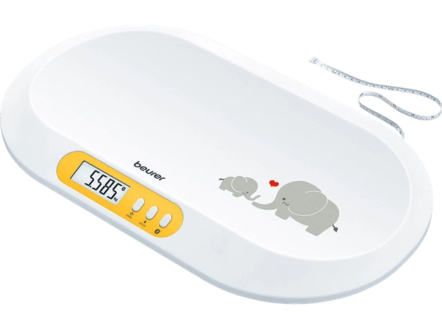 Beurer BY 90 Bluetooth Babywaage Weiß / Gelb