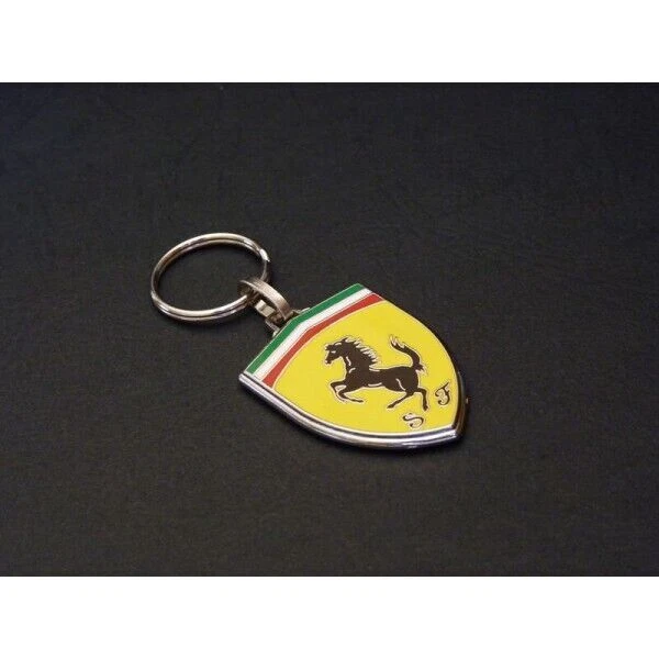 Ferrari enamel coat of arms key ring, 330 365 456 California Mondial F430