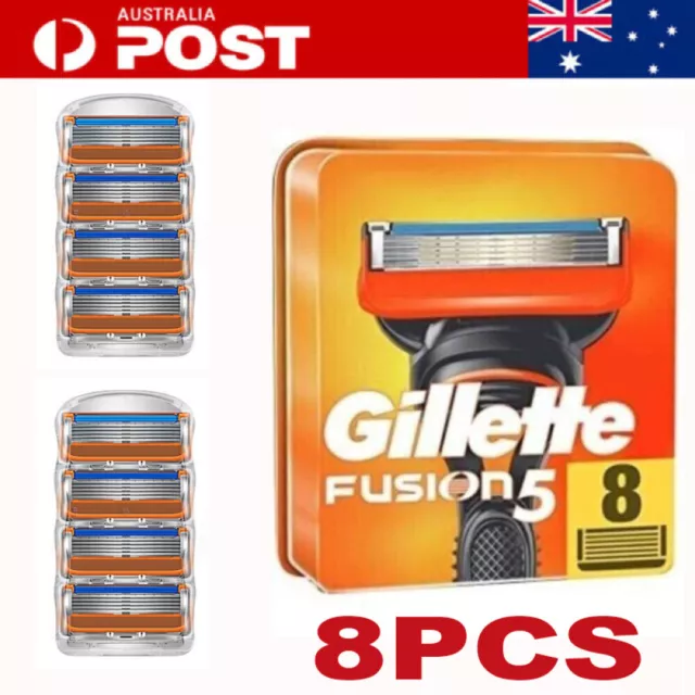 8PCS Replacement Razor Shaving Blades Refills Cartridges For Gillette Fusion 5