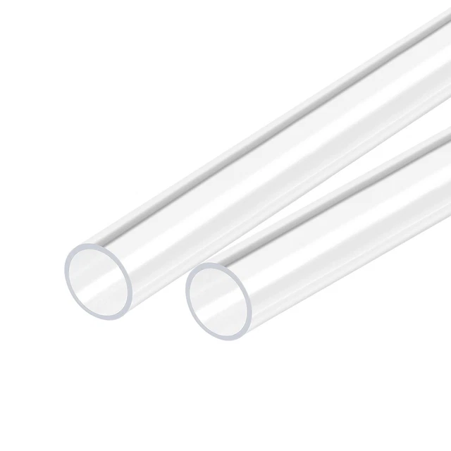 2pcs Acrylic Pipe Clear Round Tube 17mm ID 20mm OD 18" for Lamps and Lanterns