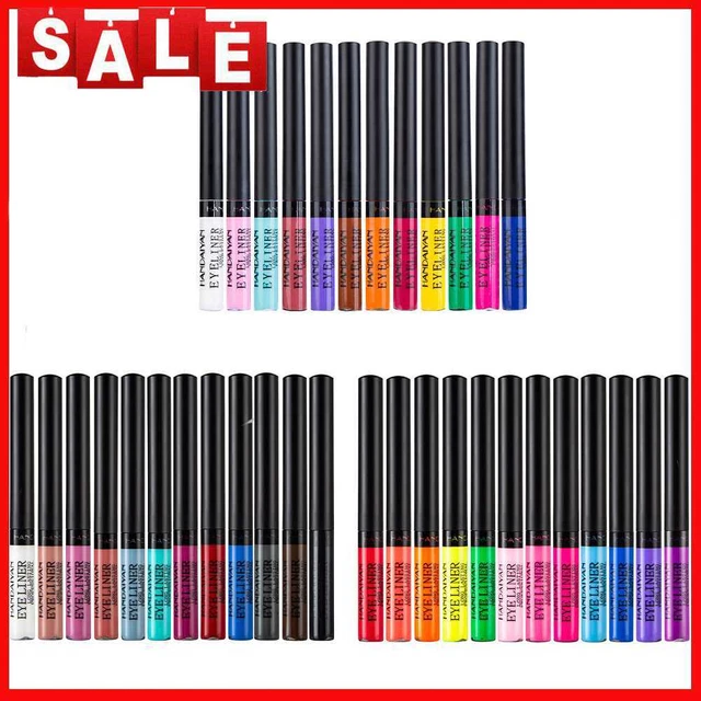 12pcs Colored Eyeliner Set Waterproof Pencil Long Lasting Matte Luminous