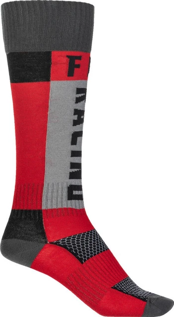 Fly Racing MX Red Grey Thick Socks size Small-Medium