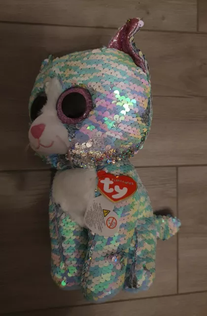 TY FLIPPABLES BEANIE Buddies Whimsy Blue Cat 15.00 PicClick UK