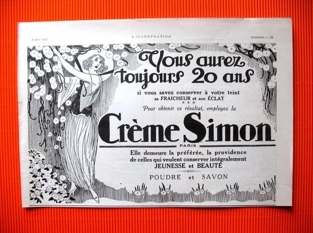 Orlane Cream Simon Press Advertisement You Will Always Have 20 Years Ad 1922