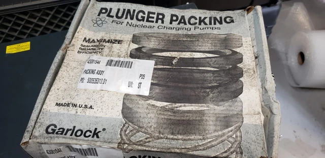 10899-0210 Garlock Plunger Packing, For Nuclear Charging Pumps # 43081544 (B2-3B