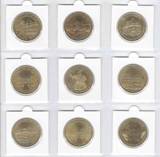 Lotto 9 Rare Medaglie Turistiche Francia  Token Medaille Monnaie De Paris